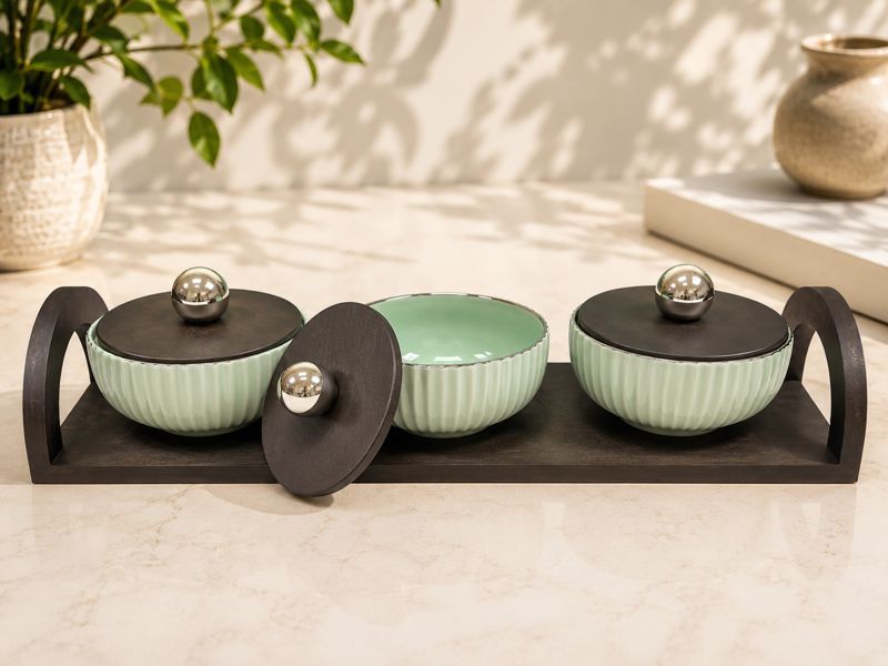 Candy Set 3 Pc With Tray